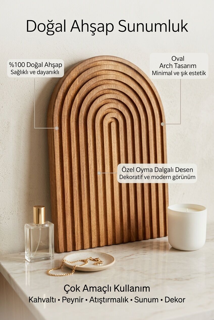 Ahşap Oval Stand Sunumluk