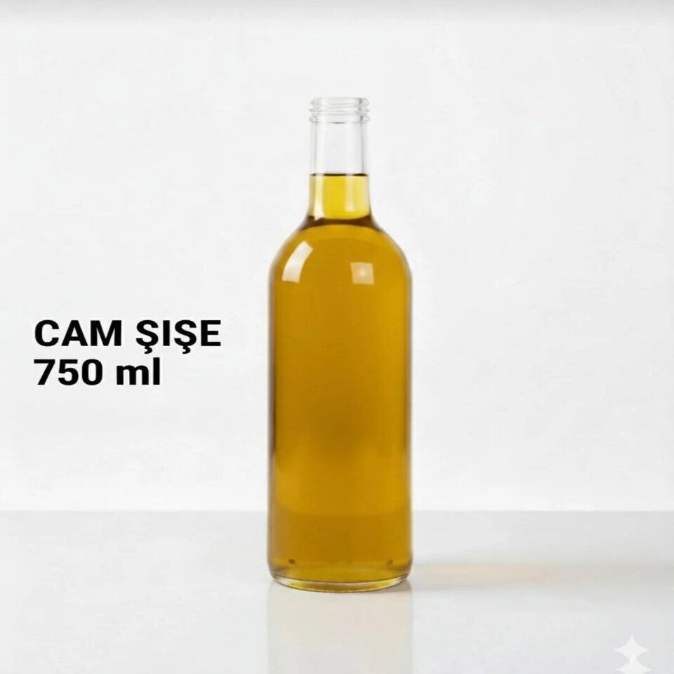 1 Adet 750 Ml Cam Şişe Yağlık Zeytinyağı Şişesi