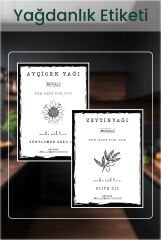 Ayçiçek yağı Zeytinyağı Yağdanlık Şisesi Etiketi