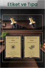 Gold Zeytinyağı Ayçiçek yağı Etiketi Ve Gold tıpa Yağdanlık tıpası