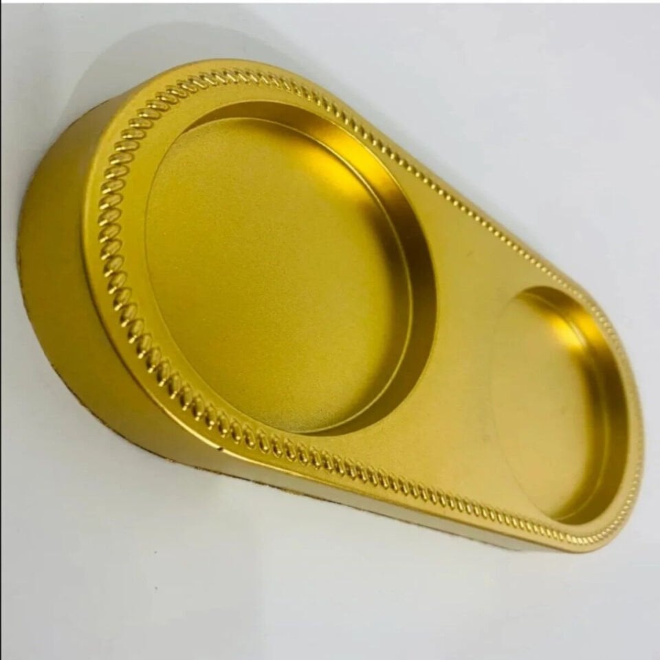 Gold 2 Bölmeli Damlatmaz Yağdanlık Ve Amber Yağlık Yağdanlık Stant Altlık