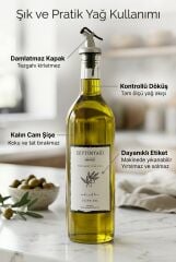 Ahşap Stantlı 2 li Cam Şeffaf 750 ml Ayçiçek Yağı Zeytinyağı Şişesi Yağdanlık