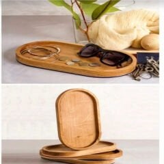 2 Adet Ahşap Altlık Stant Yağdanlık Alt  Sunumluk